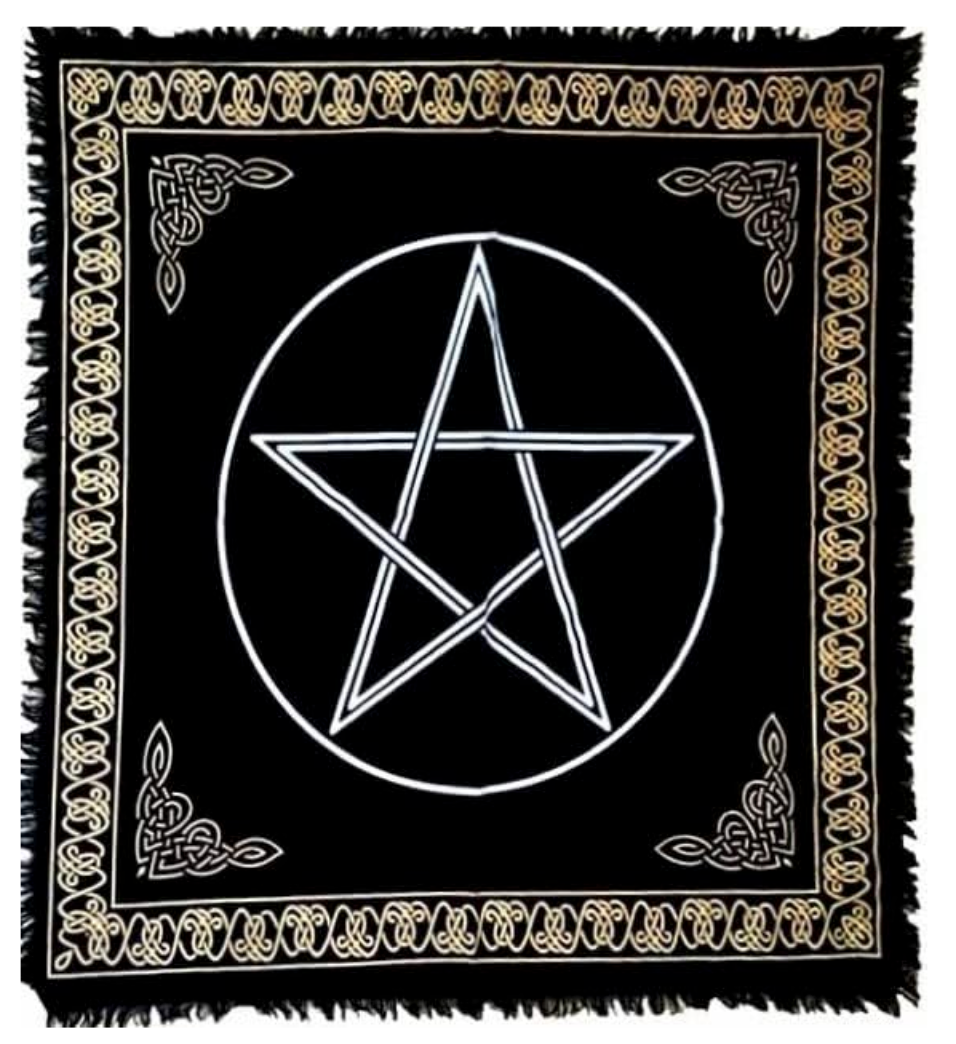 Pentacle Gold/Silver Altar Cloth (18 x 18 in.)