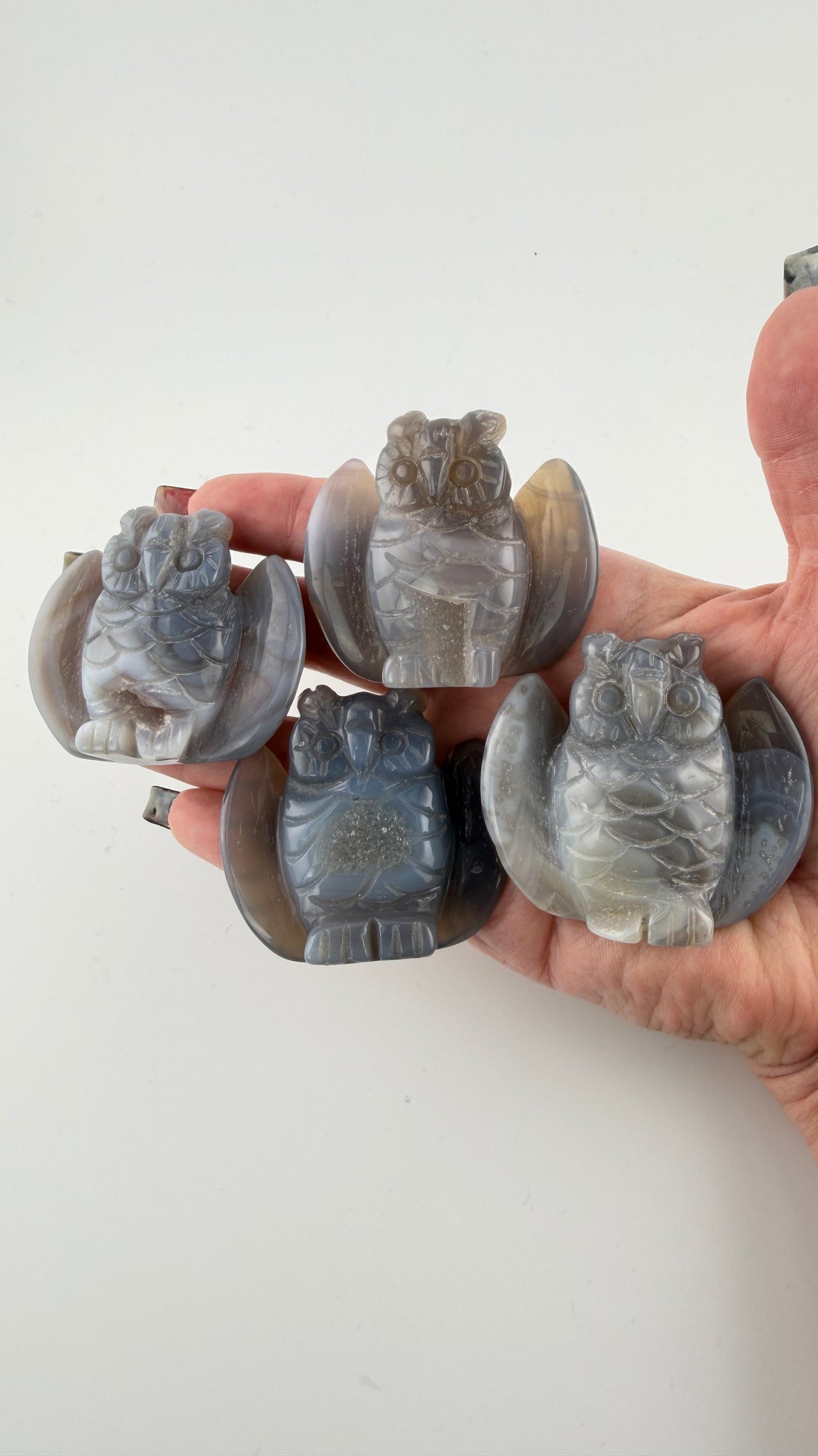 Agate Owl Carving