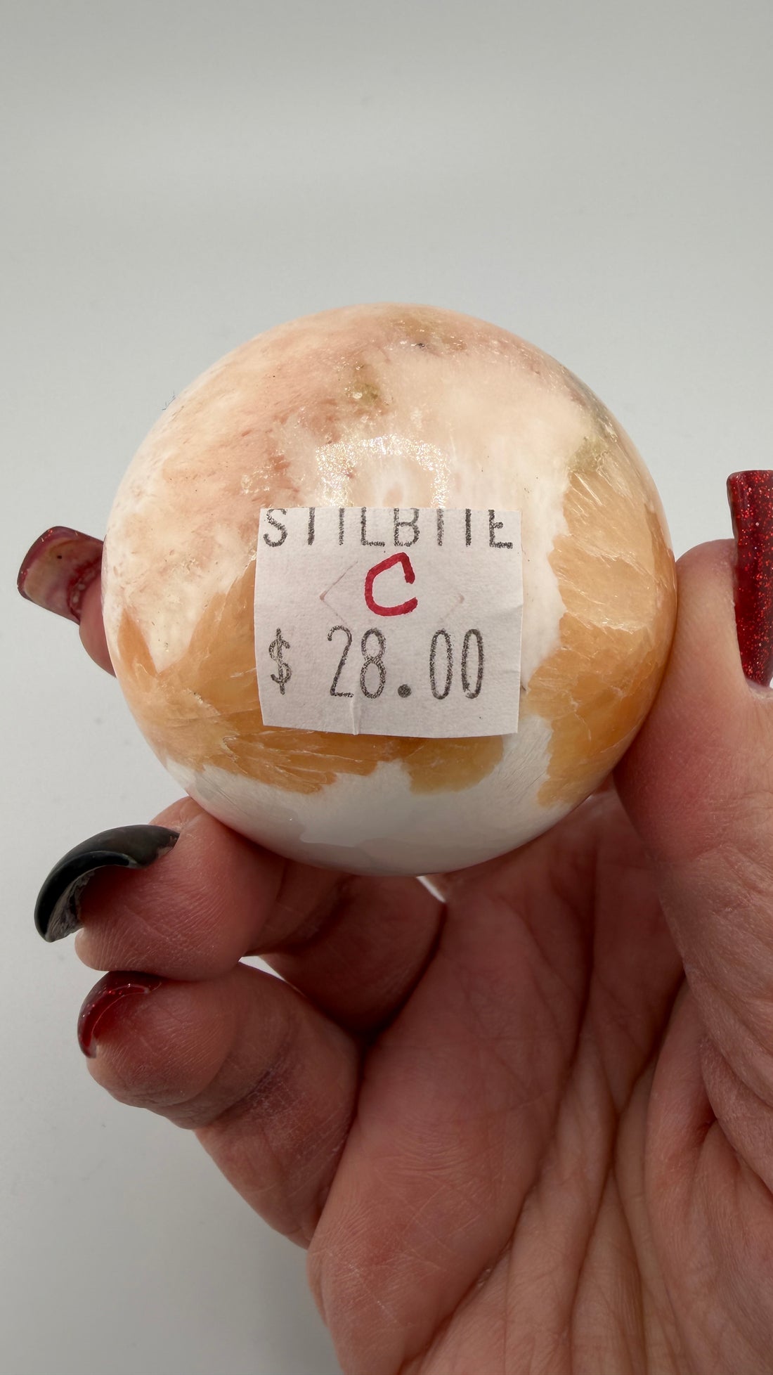 Peach Stilbite/Scolecite Spheres-Earth Fairy Holistics