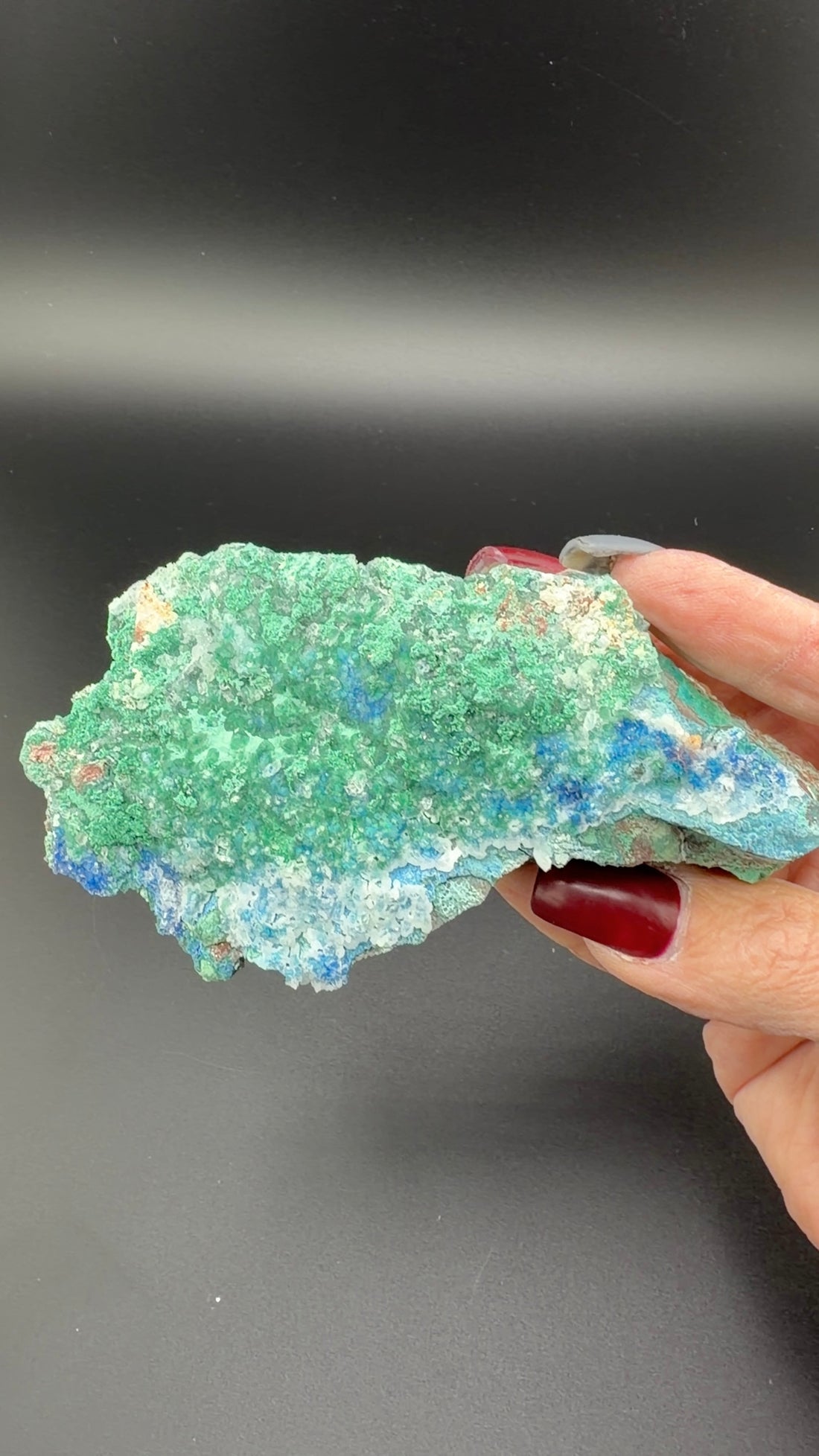 Malachite with Chrysocolla included Quartz Specimen-Earth Fairy Holistics