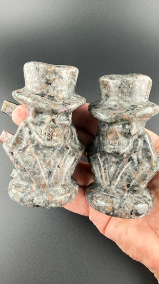 Yooperlite Skeleton With Top Hat (UV Reactive)-Earth Fairy Holistics