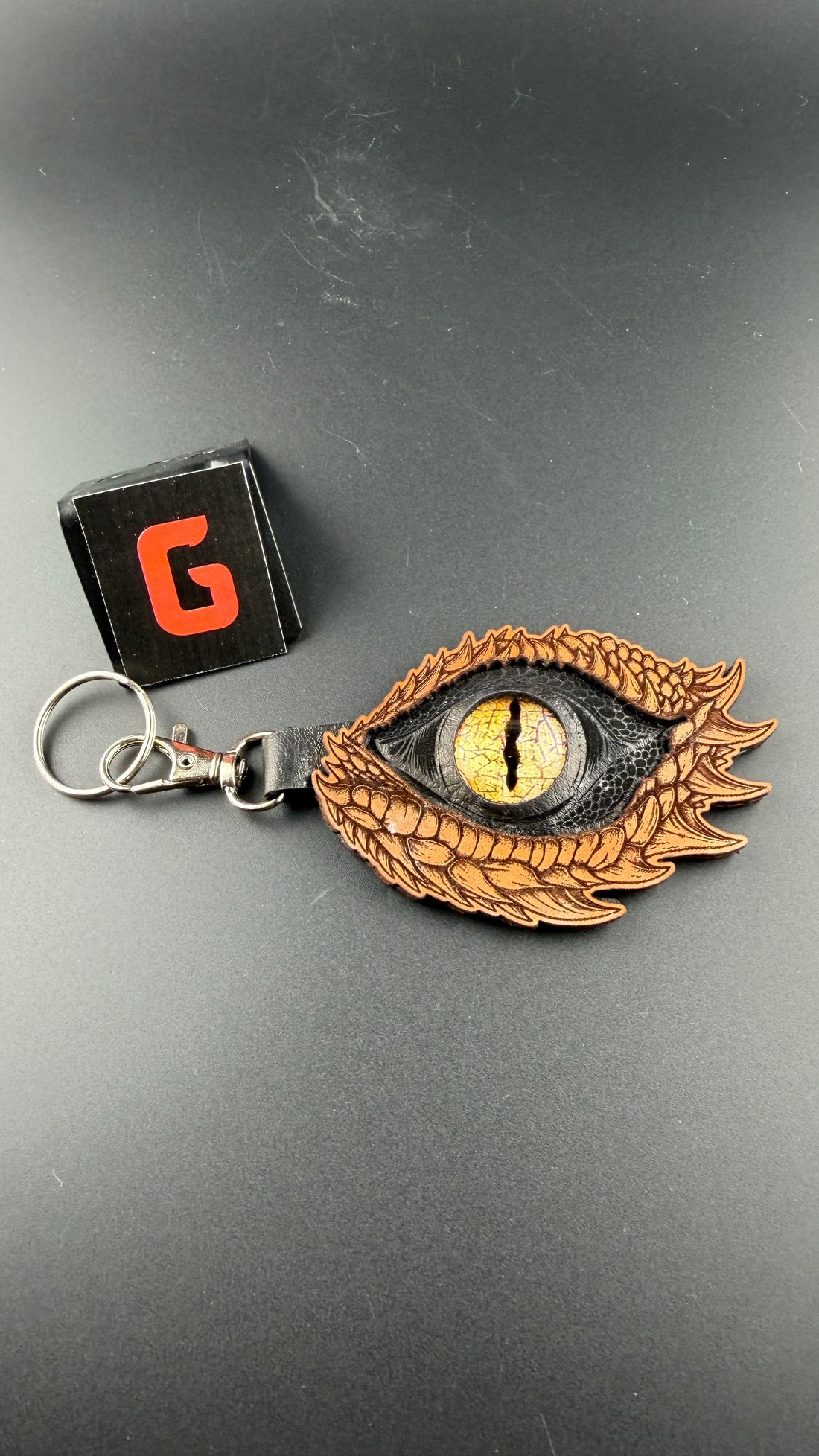 Spirit Wolf Leather Eye Keychains