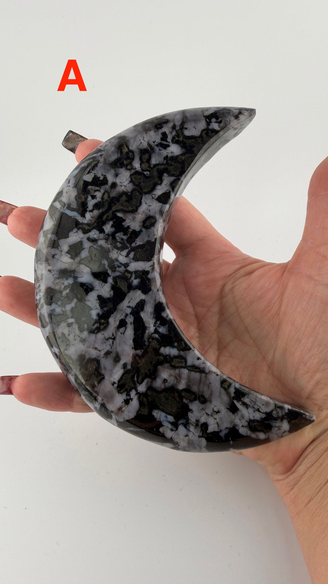 Indigo Gabbro Crescent Moons-Earth Fairy Holistics