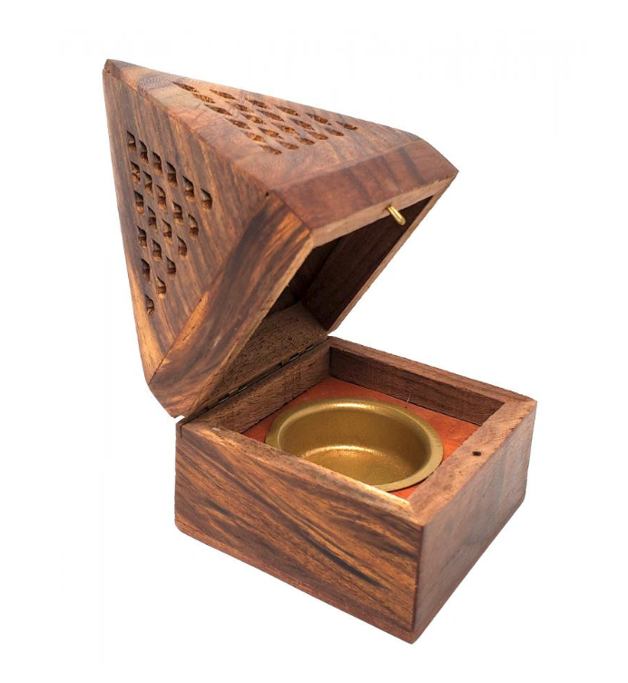 Wooden Temple Cone/Charcoal Burner