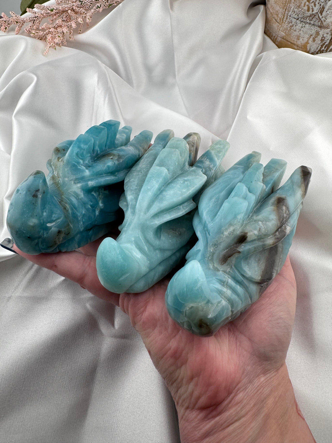 Caribbean Calcite Dragon Head Carving-Earth Fairy Holistics