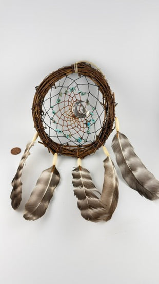 Spirit Wolf Dreamcatchers/Leather Keychains-Earth Fairy Holistics