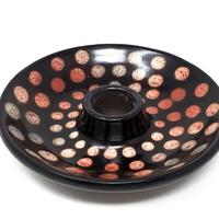 Peruvian Ceramic Burner Handmade 5" D (Smudge Stick, Incense Palo Santo Wood Burner)-Earth Fairy Holistics