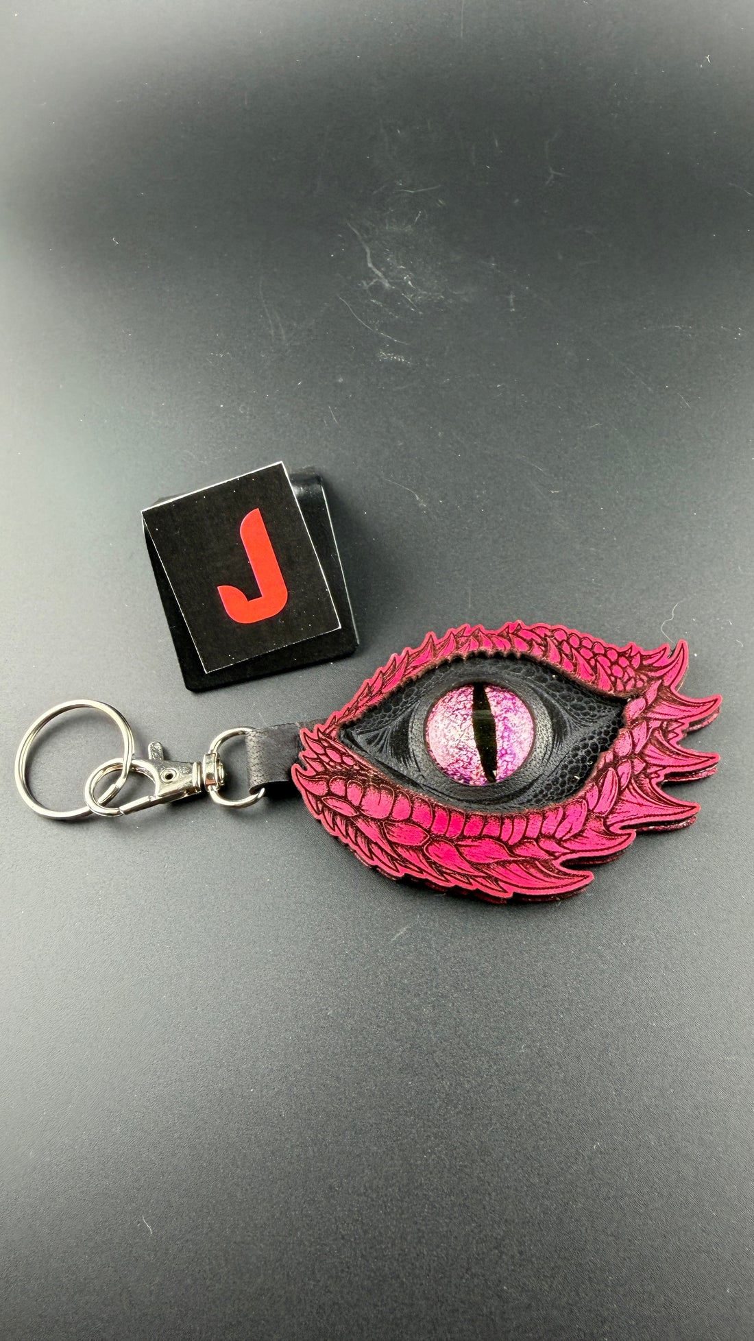 Spirit Wolf Leather Eye Keychains
