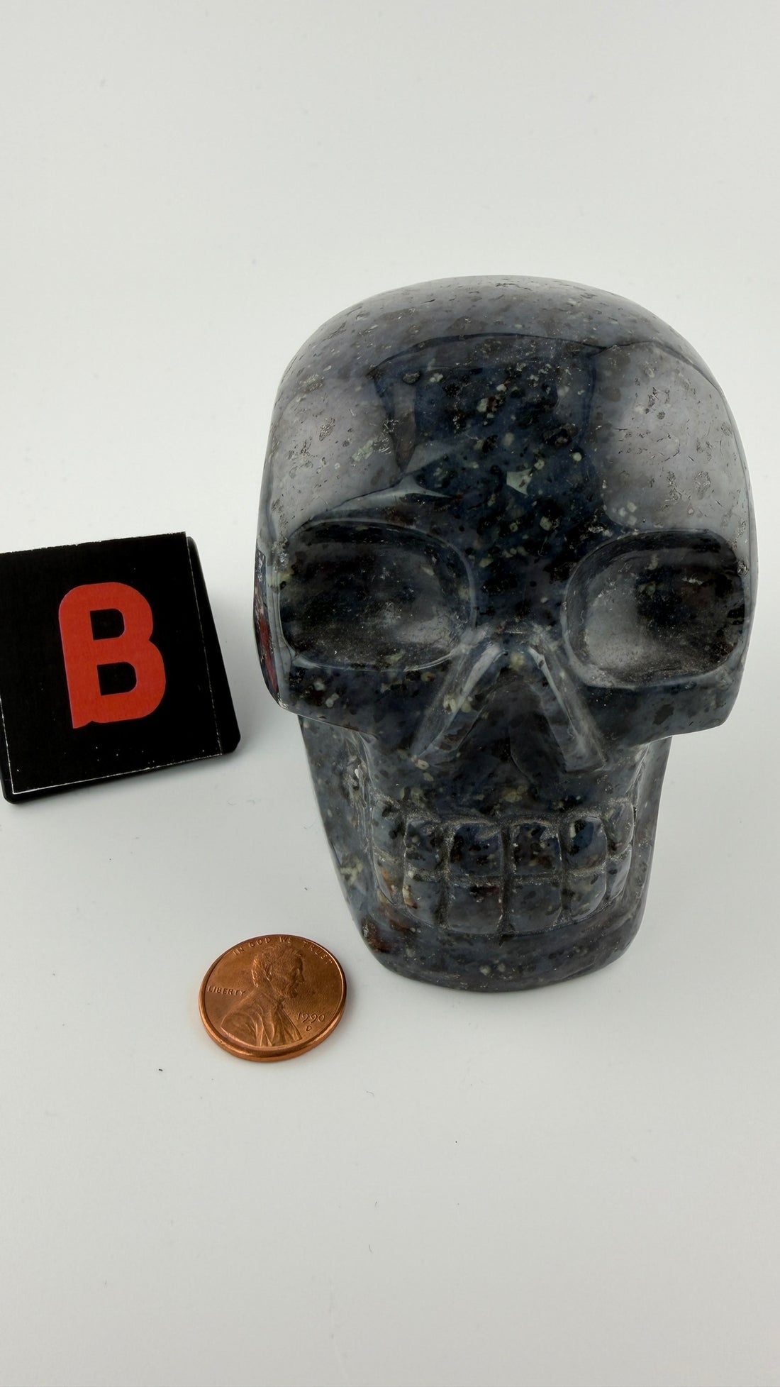 Blue Quartz/Black Tourmaline Skulls-Earth Fairy Holistics