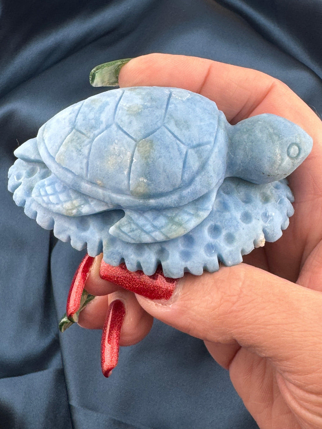 Dumortierite Sea Turtle Carving-Earth Fairy Holistics