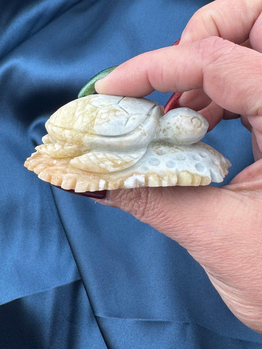 Dumortierite Sea Turtle Carving-Earth Fairy Holistics