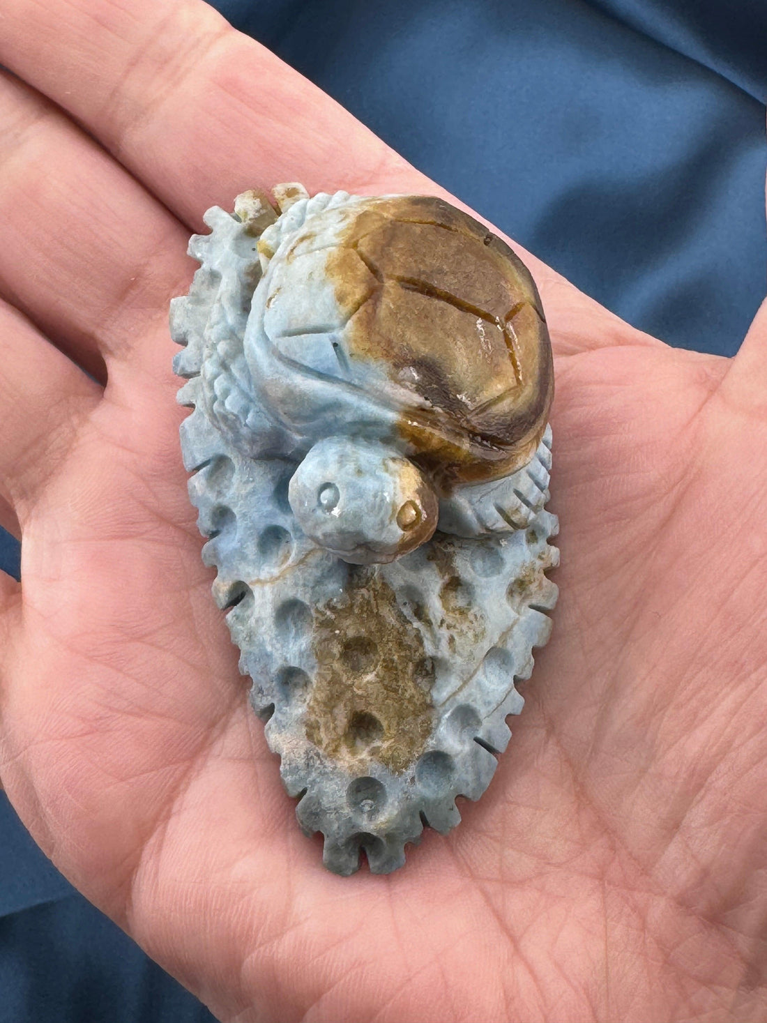 Dumortierite Sea Turtle Carving-Earth Fairy Holistics