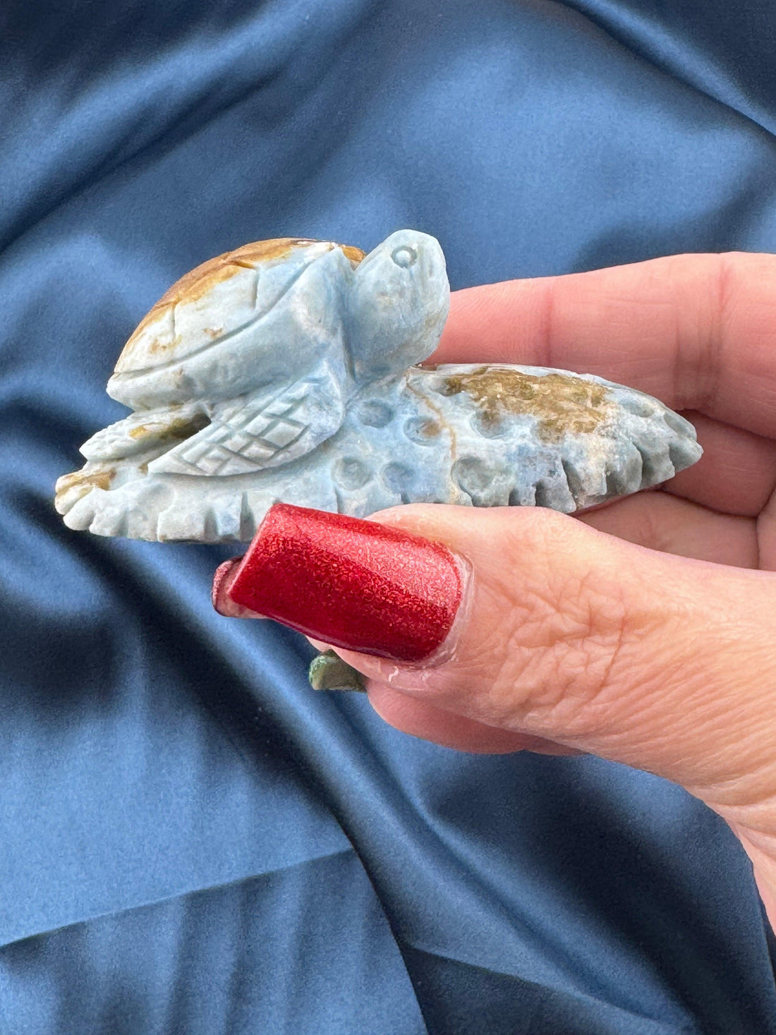 Dumortierite Sea Turtle Carving-Earth Fairy Holistics