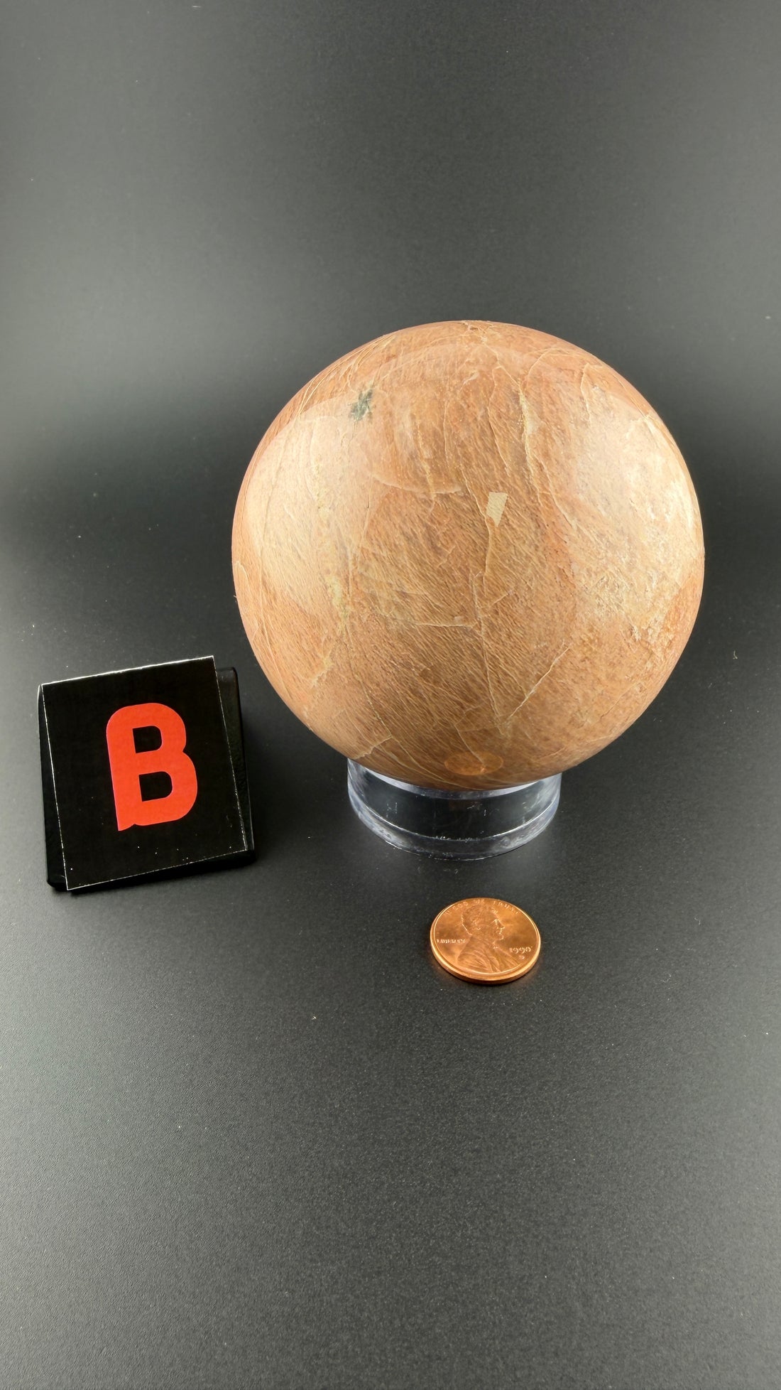 Peach Moonstone Sphere-Earth Fairy Holistics