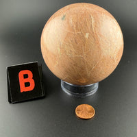 Peach Moonstone Sphere-Earth Fairy Holistics