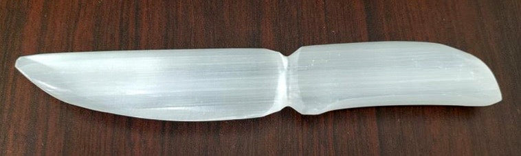 Selenite Altar Athame 8" - Plain-Earth Fairy Holistics