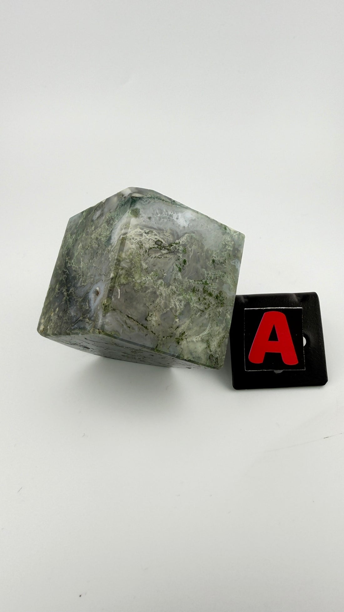 Moss Agate Cube-Earth Fairy Holistics
