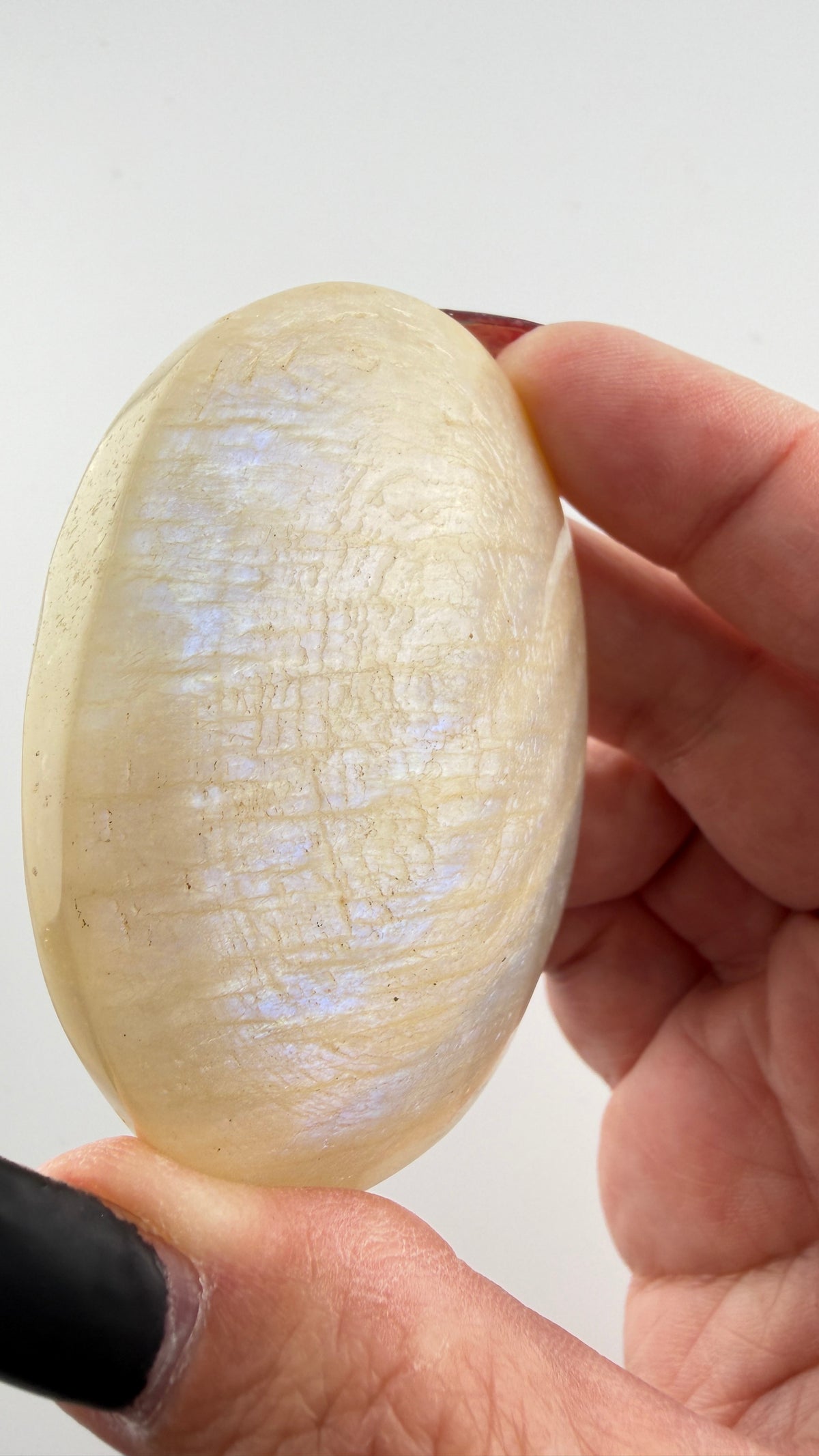 Moonstone Palm Stone-Earth Fairy Holistics