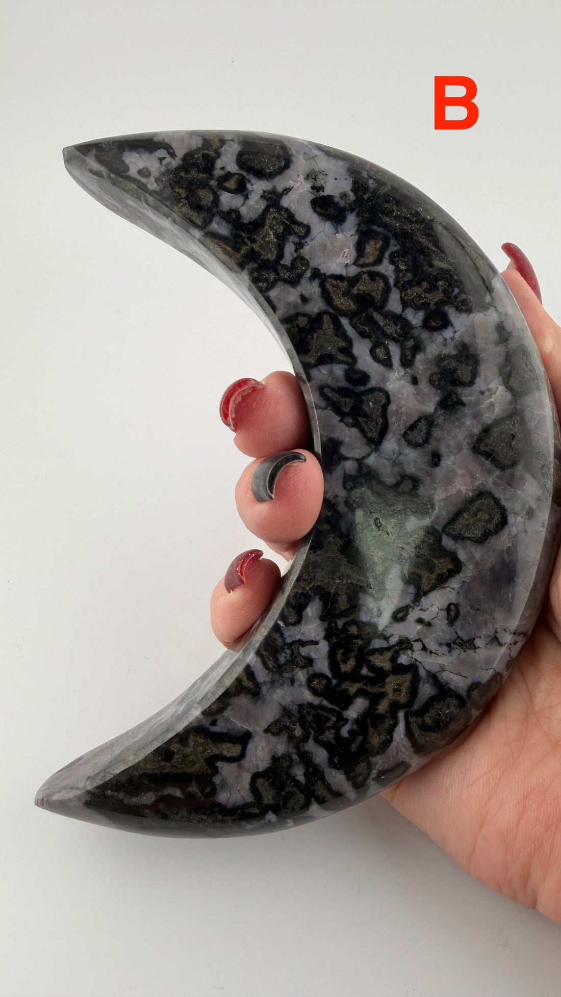 Indigo Gabbro Crescent Moons-Earth Fairy Holistics