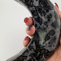 Indigo Gabbro Crescent Moons-Earth Fairy Holistics