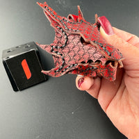 Spirit Wolf Leather Dragon Head Keychains