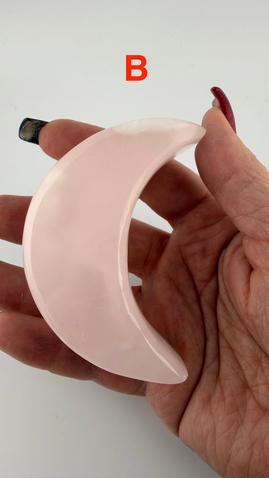 Mangano Calcite Crescent Moons (UV Reactive)-Earth Fairy Holistics