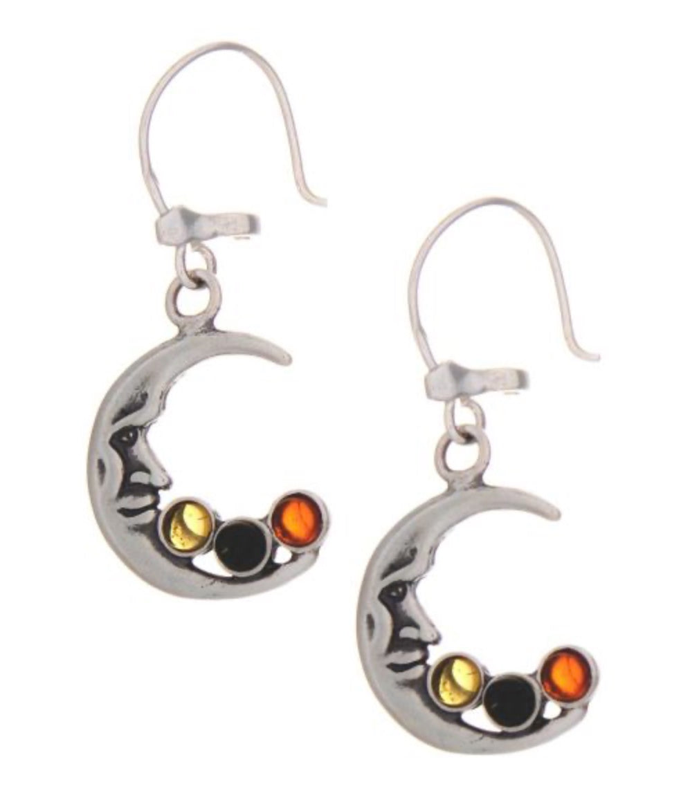 Amber Sterling Silver Earrings (Various Designs)