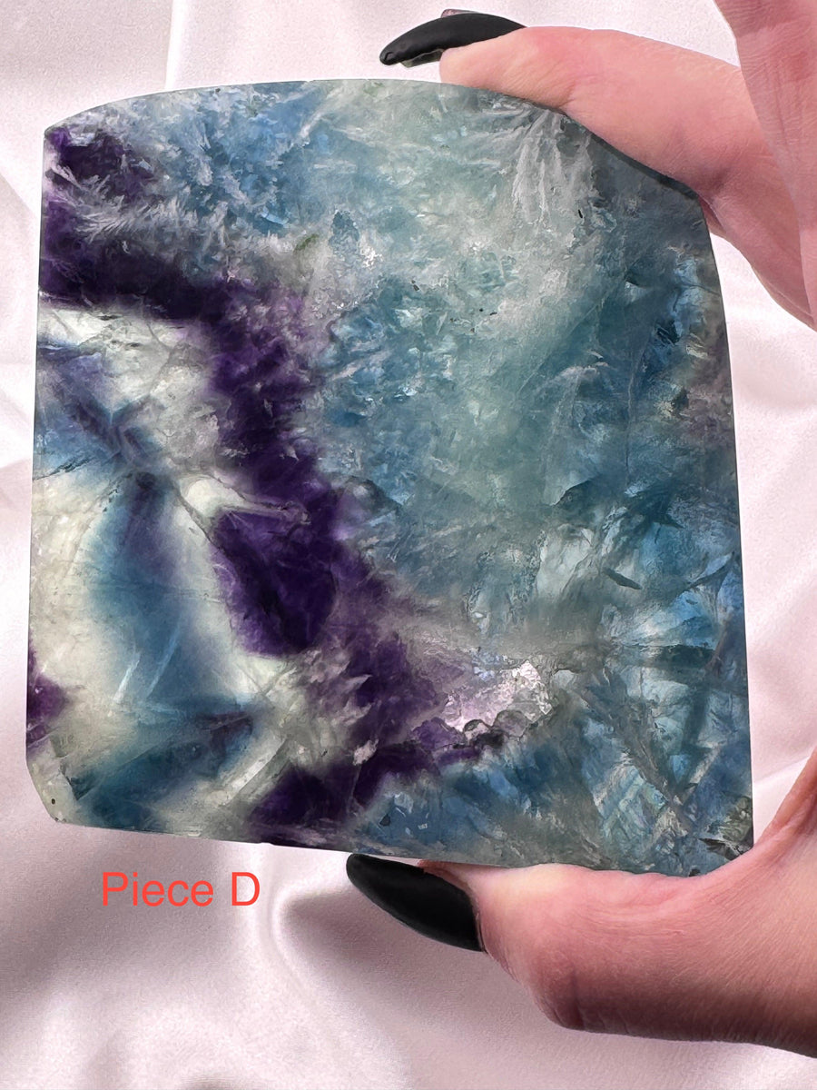 Feather Fluorite Slabs-Earth Fairy Holistics