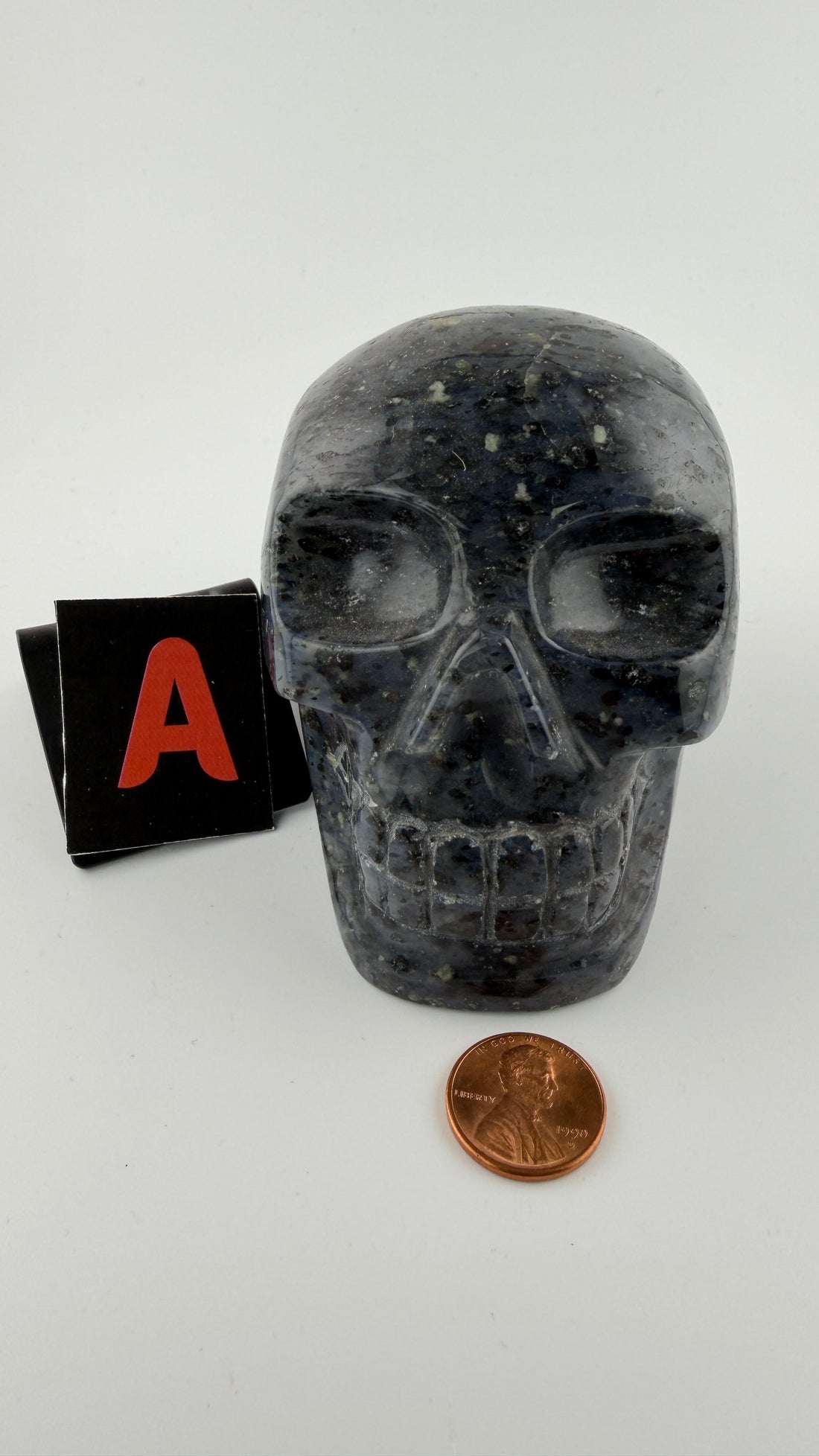 Blue Quartz/Black Tourmaline Skulls-Earth Fairy Holistics
