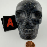 Blue Quartz/Black Tourmaline Skulls-Earth Fairy Holistics
