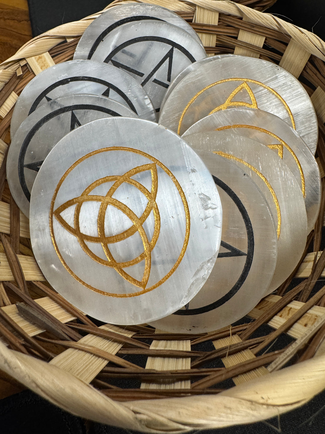 Selenite Coaster/Altar Tile-Earth Fairy Holistics