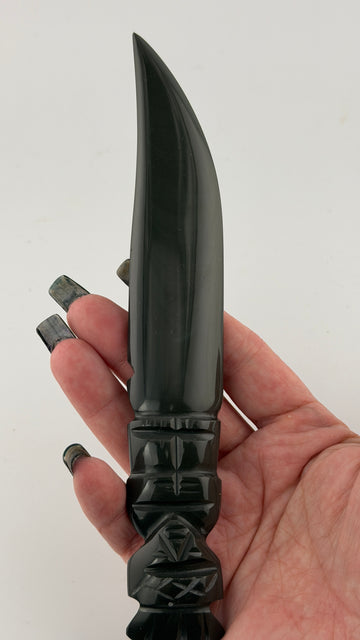 Platinum Obsidian Athame-Earth Fairy Holistics