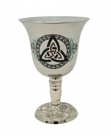 Stainless Steel Chalice with Triquetra Design 4.75"H