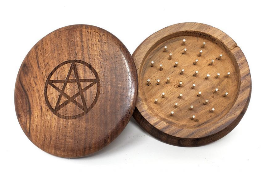 Wood Herb Grinder - Pentagram