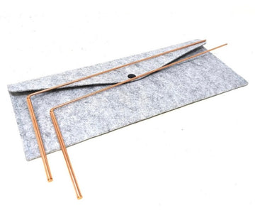 100% Copper Dowsing Rod with Bag (2 Pcs) 12"L