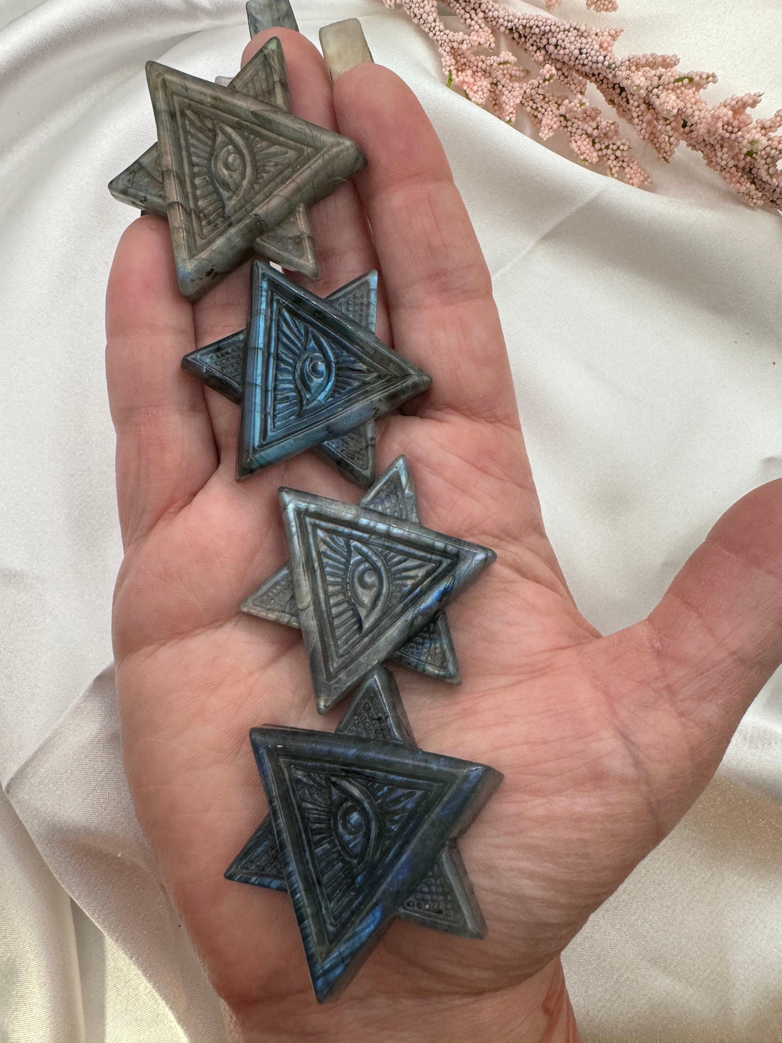 Labradorite Evil Eye Carving-Earth Fairy Holistics