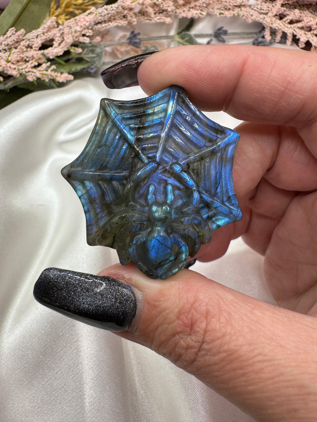 Labradorite Spider Carving-Earth Fairy Holistics