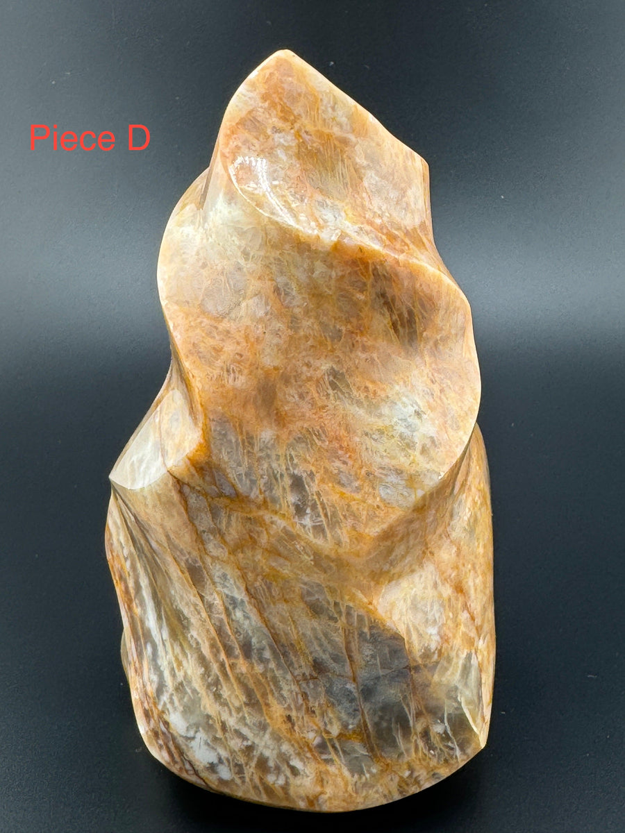 Peach Moonstone Flames-Earth Fairy Holistics