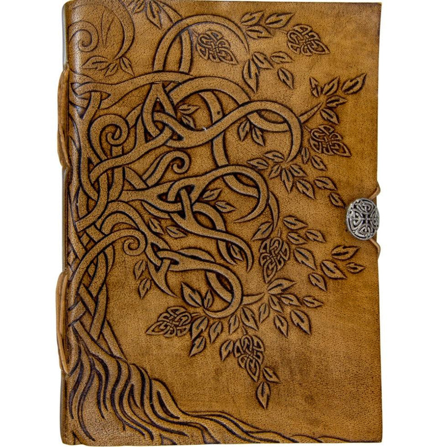 Tree of Life Leather Journal-Earth Fairy Holistics
