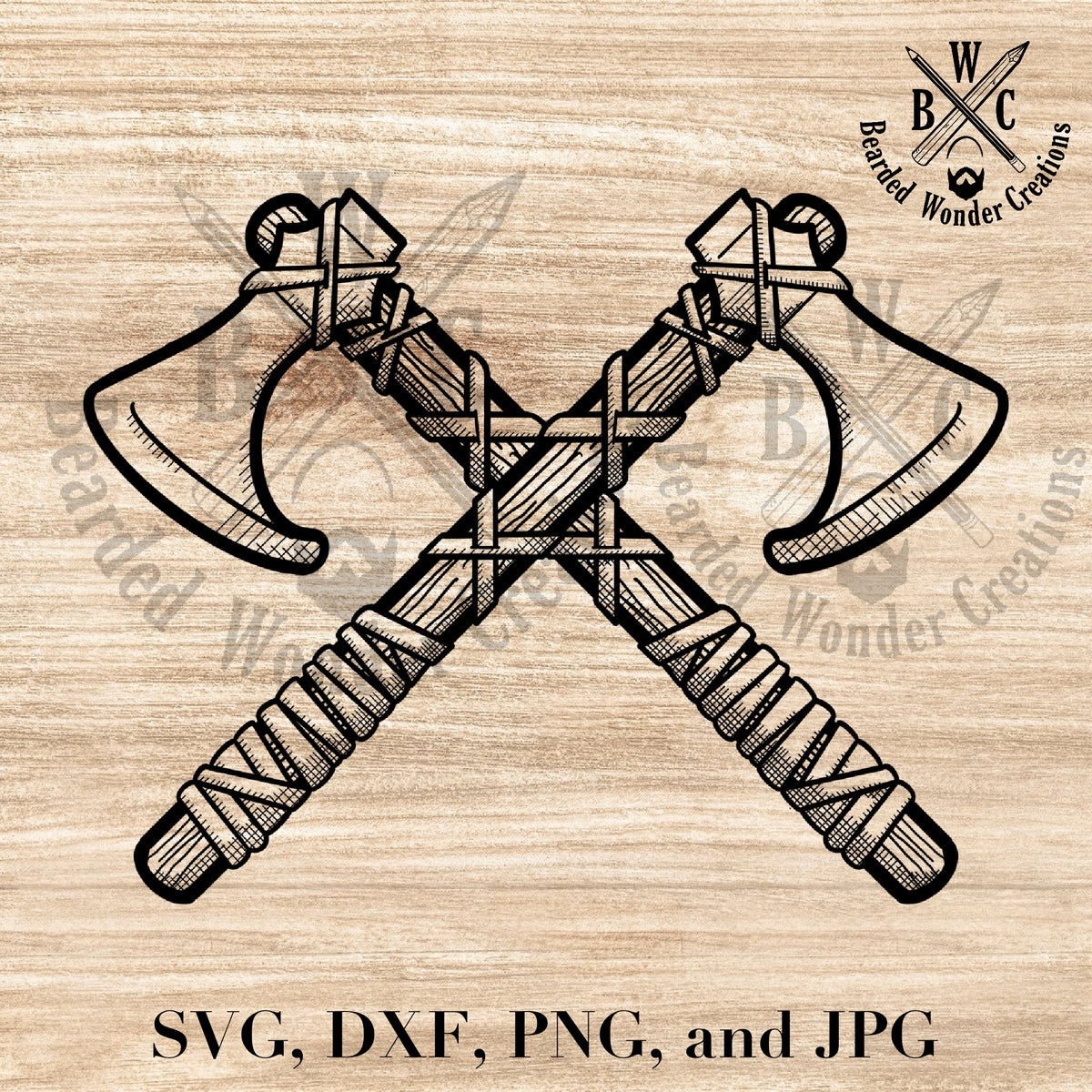 Viking Axes Digital File SVG, DXF, PNG, JPG-Earth Fairy Holistics