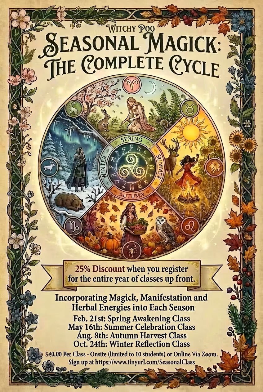 Witchy Poo:Seasonal Magick: Spring Awakening Class (In Person OR Virtual)-Earth Fairy Holistics