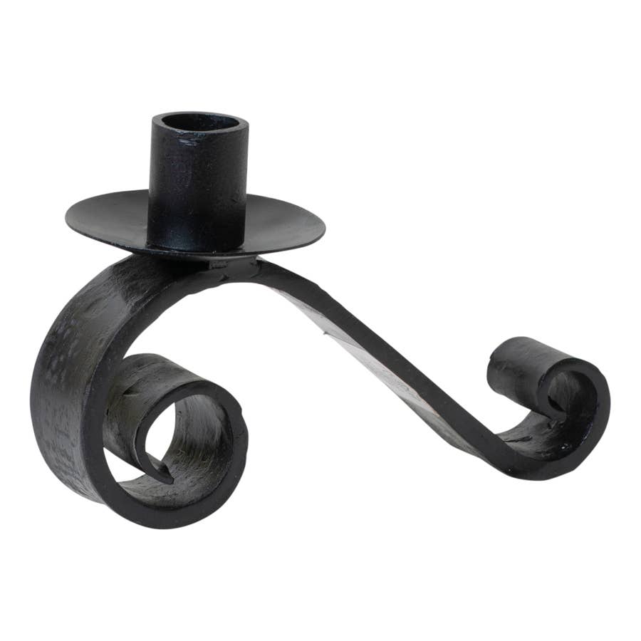 Wrought Iron Curled Candle Holder-Earth Fairy Holistics