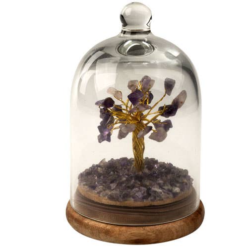 GEMSTONE TREES IN A GLASS DOME-Earth Fairy Holistics