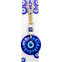 Glass Evil Eye Wall Hanging Talisman Circle of Fatima Hands-Earth Fairy Holistics