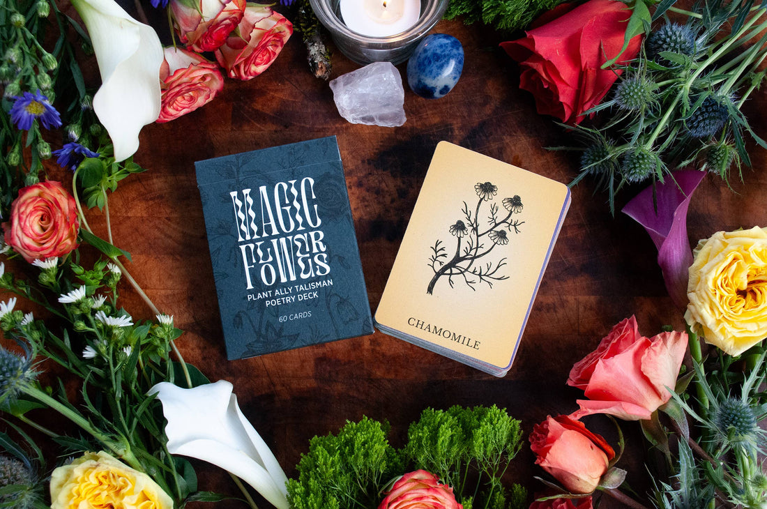 2.5" x 3.5" 60-Card Botanical Poetry Oracle Deck-Earth Fairy Holistics