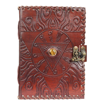 Evil Eye Leather Journal-Earth Fairy Holistics
