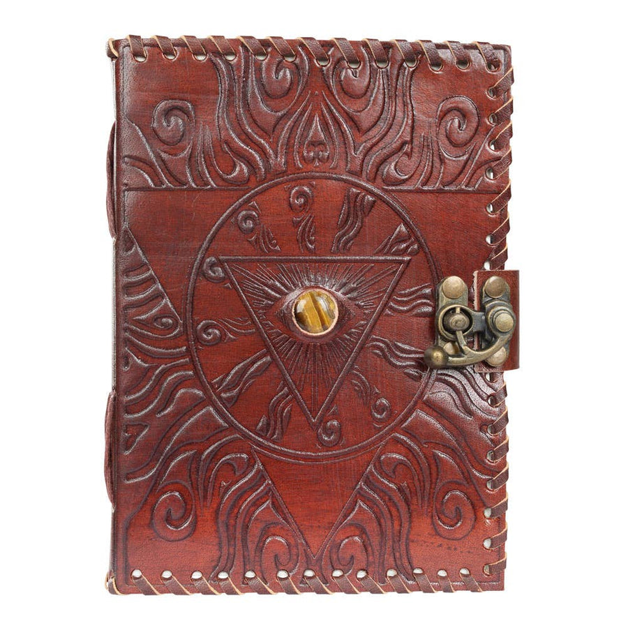 Evil Eye Leather Journal-Earth Fairy Holistics