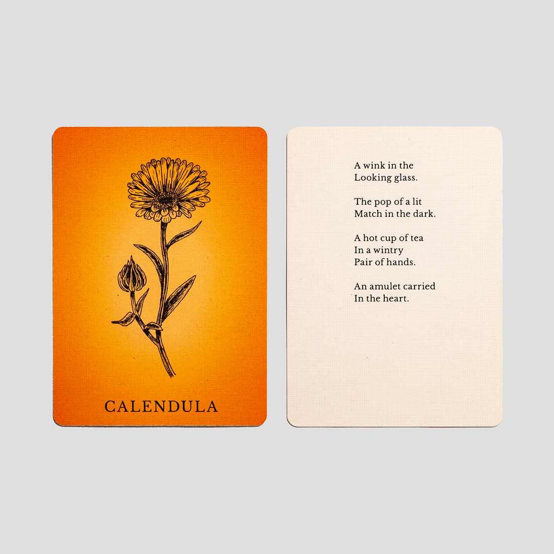 2.5" x 3.5" 60-Card Botanical Poetry Oracle Deck-Earth Fairy Holistics