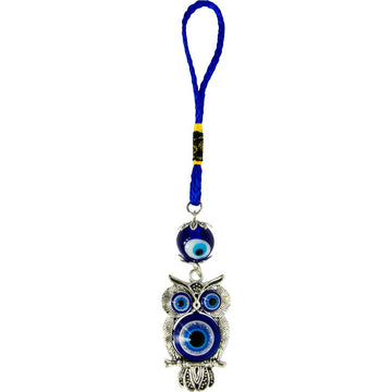 Glass Evil Eye Talisman - Evil Eye Owl (Each)-Earth Fairy Holistics