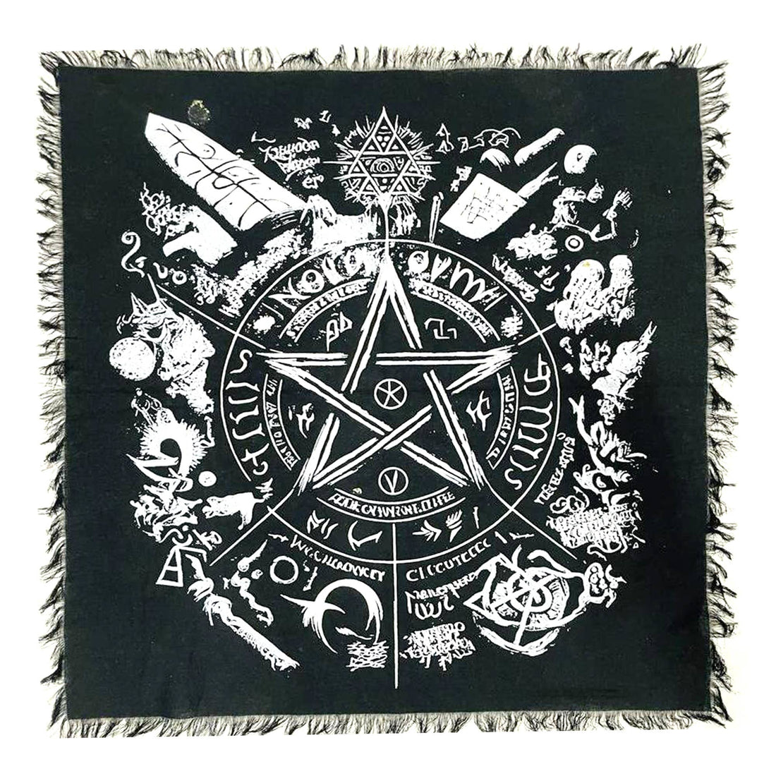 Pentagram Altar Cloth (24 x 24 in.)-Earth Fairy Holistics